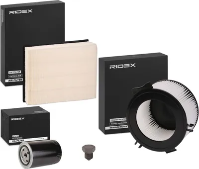 Produktbild von RIDEX Filterset Inspektionspaket Filtersatz für VW Transporter IV Bus (70B, 70C, 7DB, 7DK, 70J, 70K, 7DC, 7DJ) Transporter IV Kastenwagen
