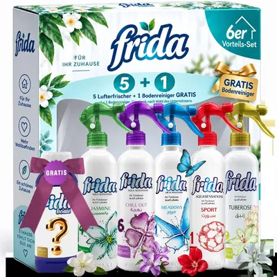 Image de Frida Désodorisants 5 x 460 ml + Nettoyant 480 ml – Sport Jasmin