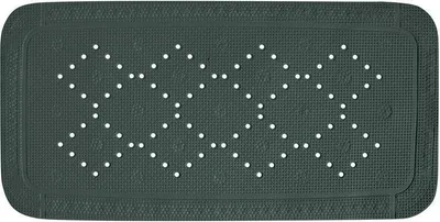 Produktbild von Spirella Duschmatte Badematte Badewannenmatte Badewanneneinlage antibakteriell rutschfest mit Saugnäpfen - Alaska Dunkelgrün - ca. 36 x 71 cm