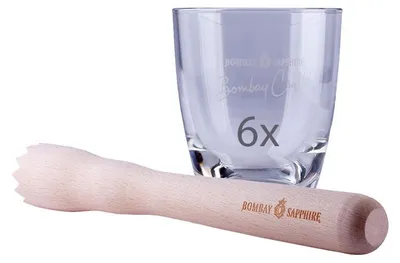 Produktbild von Bombay Sapphire Bombay Crushed Tumbler Glas Gläser Set - 6x Tumbler
