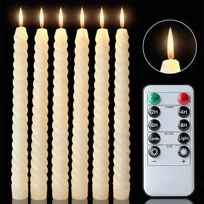 Obrázok produktu pre Sada 6 LED sviečok s diaľkovým ovládaním a časovačom, bez plameňa