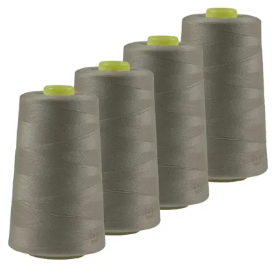 Produktbild von 4 x 4572m Qualitäts Overlock-Garn Overlock-Nähgarn  Farben 661 bis 700, Farbe:A683 dunkelbeige