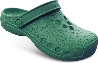 Produktbild von TAMS® Unisex Gartenclogs mit Schnalle "Hex Clap" aus weichem EVA Grün 38