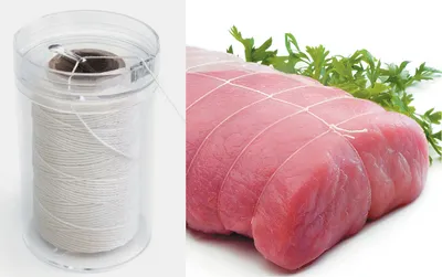 Produktbild von Küchengarn 80 m in Spenderbox mit Abschneideklinge geschmacksneutral kochfest