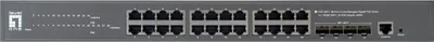 Obrázok produktu pre LevelOne GTP-2871, Riadený, L3, Gigabit Ethernet (10/100/1000), Plne duplexný režim, Podpora napájania cez Ethernet (PoE), Inštalácia do Racku
