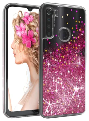 Produktbild von EAZY CASE - Glitzer Hülle kompatibel mit  Xiaomi Redmi Note 8T Glitzer Schutzhülle, Soft Case, Backcover Transparent mit Motiv