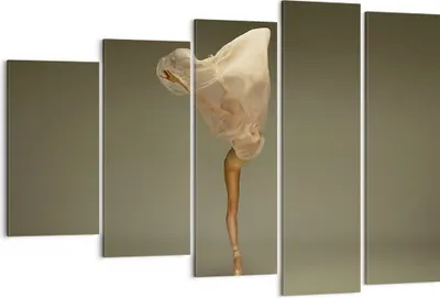 Produktbild von Bild auf Leinwand - Leinwandbild - 5 Teile - Ballerina Figur Tanzen - 150x100cm - Wand Bild - Wanddeko - Wandbilder - Leinwanddruck - Bilder - Wanddekoration - Leinwand bilder - EG150x100-4715