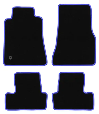 Produktbild von Fußmatten Velours Schwarz/Blau für Ford Mustang MK5 2004-2014 Set 4-tlg