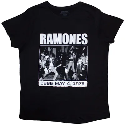 Obrázek produktu pro Ramones CBGB 1978 Black S Dámské Tričko