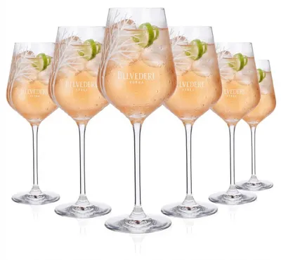 Produktbild von 6x Belvedere Vodka Glas 0,44l Cocktailglas Vodkagläser "Signature Spritz"