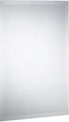 Zdjęcie produktu dla Lustro do łazienki bez ramy - 40x60 cm - Możliwość montażu w poziomie i w pionie - Lustro fazowane, idealne do łazienki, przedpokoju lub toalety - Szkło