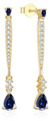 Image de Boucles d'oreilles pendantes plaquées or avec zircon cubique AGUP3300DB-GOLD