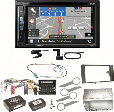 Produktbild von Pioneer AVIC-Z730DAB Bluetooth Navigation DAB+ CD Einbauset für Audi A3 8P 8PA