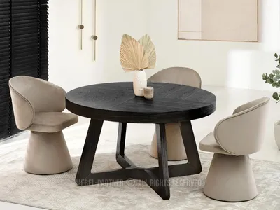 Zdjęcie produktu dla Okrągły rozkładany stół 130(230)x130 SABRIN – czarny