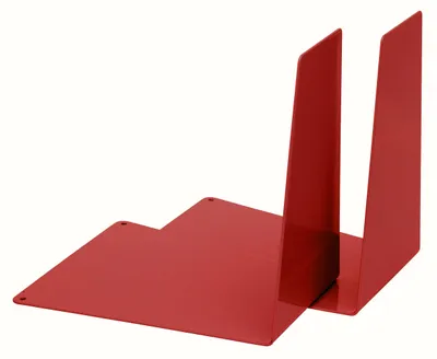 Productafbeelding van Alco boekensteun, metaal, 120x145x140mm, rood, 2 stuks