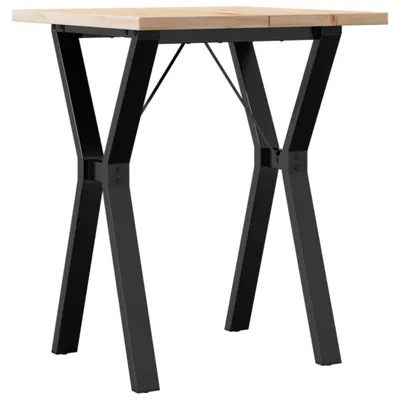 Zdjęcie produktu dla vidaXL Stół do jadalni z ramą Y 60x60x75,5 cm z litego drewna sosnowego i stali