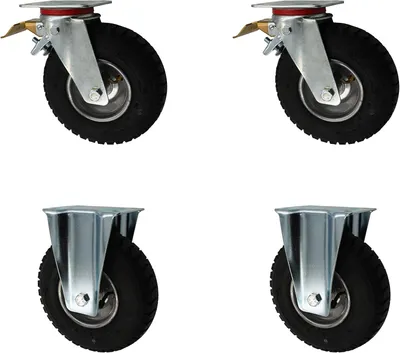 Produktbild von Set mit 230 mm luftbereiften Transportrollen