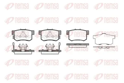 Produktbild von REMSA Bremsbeläge Satz Hinten Bremsklötze für SUZUKI SWIFT III (MZ, EZ) 0325.04
