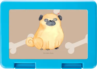 Produktbild von Mr. & Mrs. Panda Bento Box Mops - Hundeglück - Geschenk, Frischhaltedose, Liebe, Snackbox, Hundeliebe, Bentobox, Sprüche, Hund, Lunchbox, Knuffig, Vesperbox, Brotzeitbox
