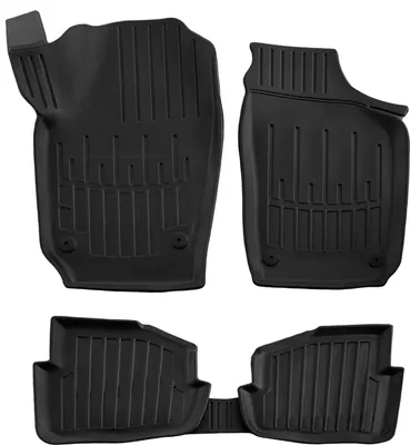 Image de 3D Tapis De Sol en Caoutchouc Premium Pour Seat Ibiza 6L 2002-2008 5pcs, Bord Haut, Noir, Antidérapant, Toutes Saisons