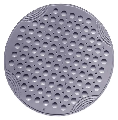 Immagine prodotto di Tappetino antiscivolo per doccia, con ventose, lavabile in lavatrice, rotondo, grigio