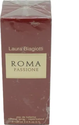 Produktbild von Laura Biagiotti Roma Passione, Frauen, 100 ml, Nicht nachfüllbare Flasche, Schwarze Johannisbeere, Grapefruit, Mandarine, Jasmin, Rose, Weiße Pfingstrose, Bernstein, Moschus, Tonka-Bohne, Vanille