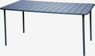 Produktbild von sweeek - Gartentisch aus Stahl 6-8 Plätze - Marineblau