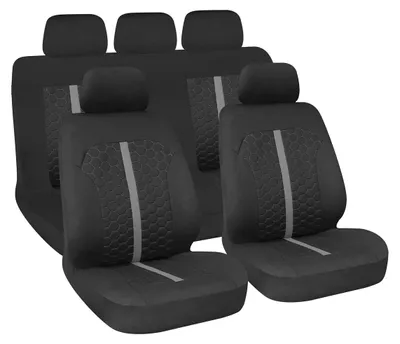 Produktbild von LAMPA Stinger Sitzschonbezug Sitzbezüge Set Vorne und Hinten Universal Polyester Schwarz Grau