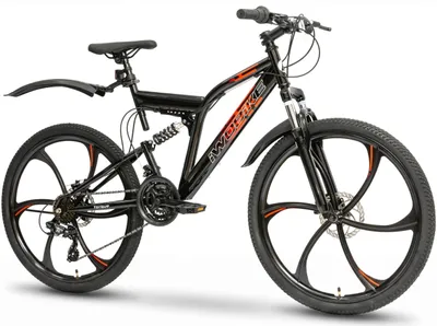 Obrázok produktu pre Horský bicykel 26 palcov IwoBike MTB, celoodpružený, pánsky/dámsky, vybavený komponentmi Shimano, hliníkové ráfiky