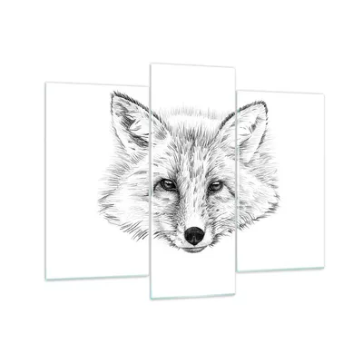 Produktbild von Bilder auf glas - Wolf Kinder Skizze illustriert - 130x100cm - Glasbilder - Wandbilder - Kunstdruck - zum Aufhängen bereit - Wanddekoration aus Glas - Glas Bilder - Wandbild auf Glas - GCB130x100-3212