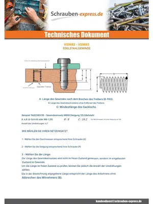 Produktbild von Drahtgewindeeinsätze M14x14 Feingewinde gewinde 125 Edelstahl