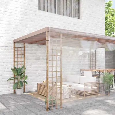 Produktbild von vidaXL Transparente Plane mit Ösen 8x8 m PVC