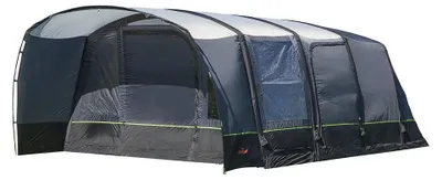 Produktbild von Campout 6 Personen Familienzelt Aufblasbares Tunnelzelt – 3 Schlafkabinen – 5000 mm Wassersäule – Großer Wohnbereich – inkl. Pumpe & Vordach