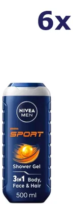 Produktbild von 6x Nivea Men Douchegel Sport 500 ml