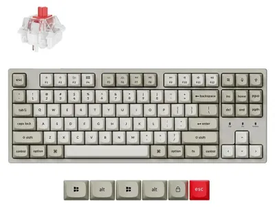 Image de Clavier mécanique gamer Keychron C1 Pro 8K QMK - interrupteur Super Red