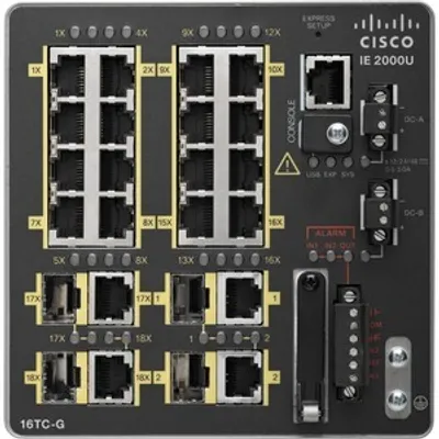 Produktbild von Cisco IE-2000-16TC-G-E, Managed, Fast Ethernet (10/100), Vollduplex