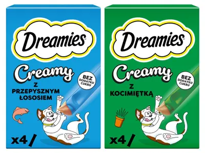Zdjęcie produktu dla Dreamies Creamy 8x10g Kremowy Przysmak Dla Kotów Mix Smaków