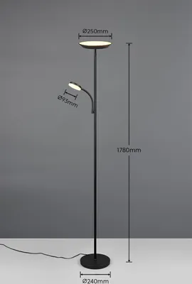 Produktbild von LED Stehleuchte mit Lesearm SPECTER