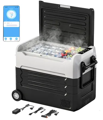 Produktbild von Outsunny Kompressor Kühlbox 50L -20℃-20℃ Elektrisch Kühlbox mit Dual-Zone