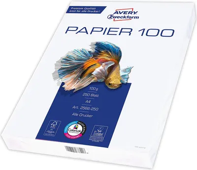 Produktbild von AVERY Zweckform Inkjet-Papier DIN A4 100 g/qm hochweiß 250 Blatt