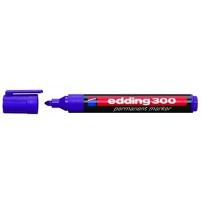 Zdjęcie produktu dla edding 300 marker permanentny - okrągła końcówka - 1,5-3 mm - do wielokrotnego napełniania - fioletowy