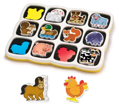 Produktbild von Quercetti Magnetische Bauernhof Puzzle - Lernspielzeug - 12 Teile