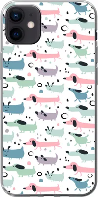 Produktbild von MuchoWow® Handyhülle Schutzhülle Hülle für Telefoonhoesje iPhone 12 mini Muster - Hund - Zeichnung - Jungen - Mädchen - Kinder - Kinder Silikon Softcase Handy Hülle - Bild