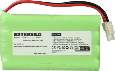Produktbild von EXTENSILO Akku Ersatz für Polargos S1512 für Schiebetorantrieb Torantrieb Drehtorantrieb (2000 mAh, 9,6 V, NiMH)