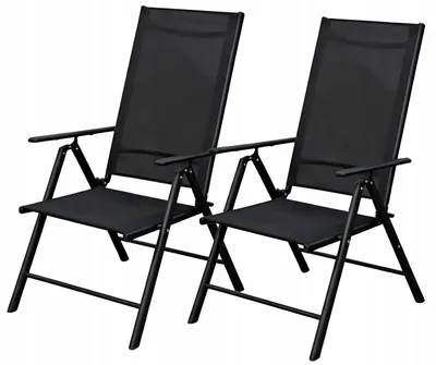 Immagine prodotto di EKSPAND | Set di sedie da giardino ZKO-A-4 - 2 pezzi - Grigio - Pieghevole - Con schienale regolabile