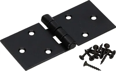 Zdjęcie produktu dla KOTARBAU® Zawias Budowlany Splatany Skrzyniowy Stalowy Czarny 100 X 45 MM