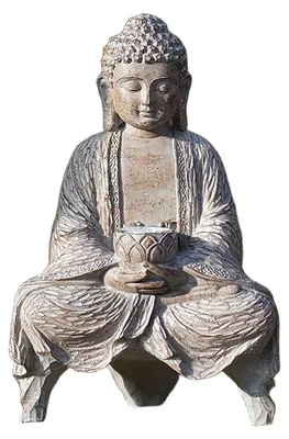 Produktbild von Solarbetriebene Buddha-Statue aus Kunstharz, meditierende Buddha-Skulptur mit Lotuslicht, Zen-Gartendekoration, beleuchtete Buddha-Figur für Terrasse, Garten, Haustür, Veranda