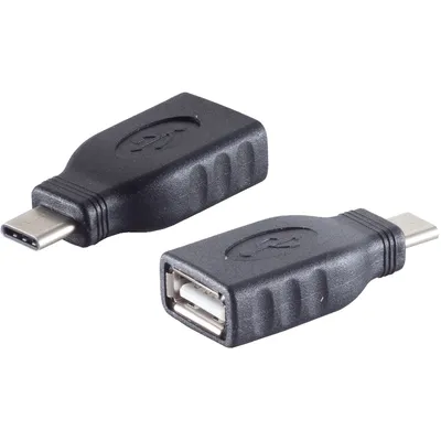 Produktbild von JAMEGA USB-C-auf-USB-A-Adapter, USB 2.0, Schwarz