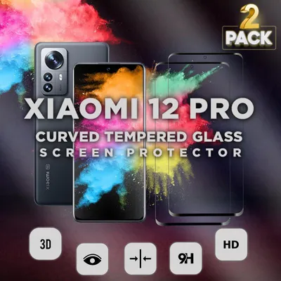Obrázok produktu pre 2-balenie Xiaomi 12 PRO Ochranné sklo na displej - Tvrdené sklo 9H - Super kvalita 3D