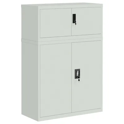 Produktbild von vidaXL Aktenschrank Hellgrau 90x40x130 cm Stahl